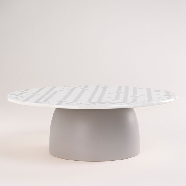 La Mesa grey/white porcelain 1 cake stand image number 1