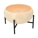 La Mesa 22Cm Salad Bowl Semi Mat Beige W/Black image number 1