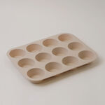 Alberto silicone muffin cake mould, 12 cups 32.5*24.8*3cm, cream image number 1