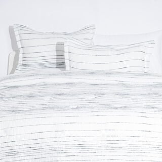 Cottage 6pcs stripes white queen comforter set, 200*240cm