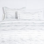 Cottage 6pcs stripes white queen comforter set, 200*240cm image number 1