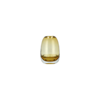 Glass Vase Amber Dia12Xht:18 Cm
