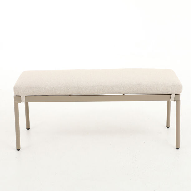 Homez 5 Piece Beige Steel Patio Dining Sofa Set With Bench image number 7