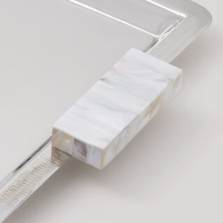 تشكيلة صدفة دلتي صينية تقديم، ستيل، فضي، 53*30*4 سم