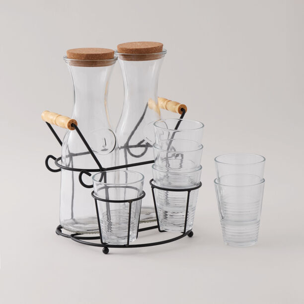 La Mesa glass 9pcs juice jar set 1000ml image number 0