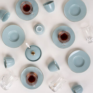 Arabic Tea Glass Set 20 Pieces Tiffany Color
