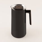 Dallaty 1L black steel vacuum flask with wooden handle image number 2