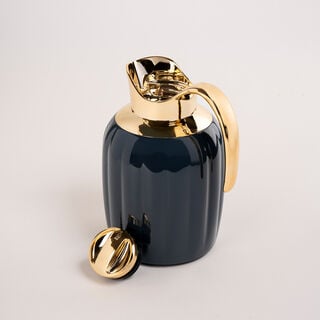 Dallaty steel vacuum flask navy blue/gold 1L