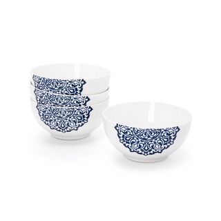 La Mesa Blue Frills 4 Pieces Bowl Set 