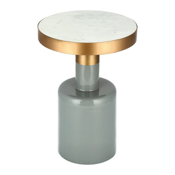 Marble Round Side Table Black Base 36X36X51 CM image number 3
