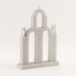 هومز قطعة ديكور أزتك ريزن 27*7*39سم، رمادي image number 0