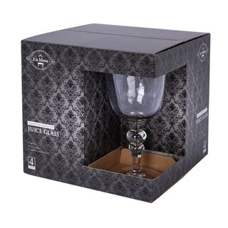 Glass Stem Goblets Cold Spot And Blue Luster