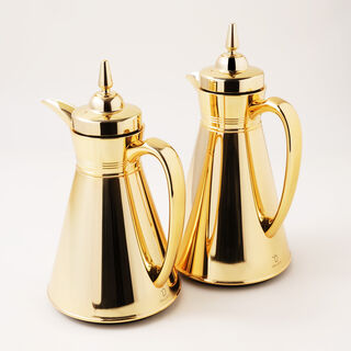 دلتي طقم ترامس قطعتين ستيل، ذهبي