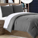 Cottage 3 Pieces Jacquard Comforter King Size Gray image number 1