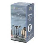 6 Piece Utensils Set With Stand Black Silver image number 3