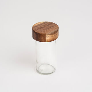 Acacia wood spices 6 pcs set with stand