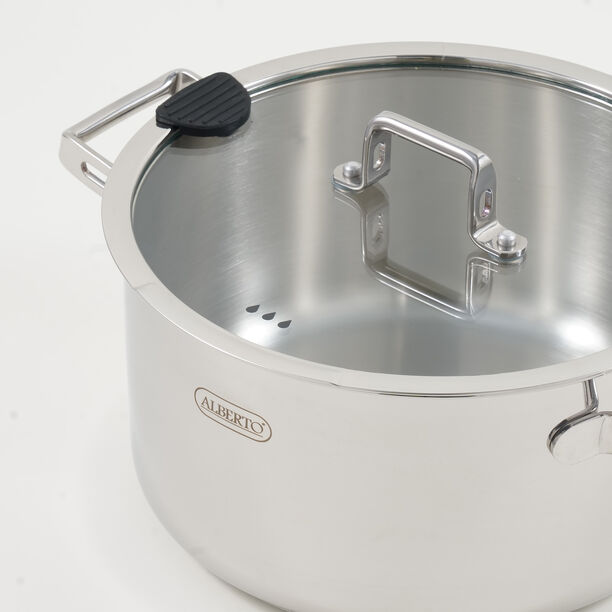 Alberto stainless steel 7pcs cookware set, silver image number 5