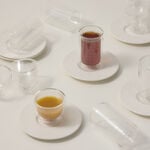 Dallaty white porcelain and glass Tea and coffee cups set 18 pcs image number 4