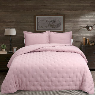 3 Pieces King Embroidered Comforter Set