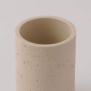 Homez Polyresin Tumbler, Beige 7.5*7.5*11Cm