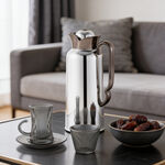 Dallaty Stainless Steel Saudi Coffee Thermos, White, 1L image number 1