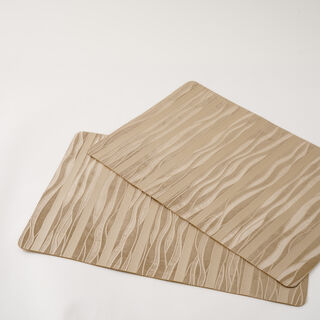 La Mesa brown plastic plate mat set 2 pcs 45*30cm