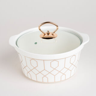 7 Pcs Round Food Warmer With Stand