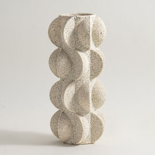 Homez resin vase 15.3*15.3*30.5cm, offwhite