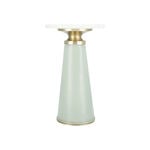 Drinktable Glass Base White Marble Top 30 *51 cm image number 1