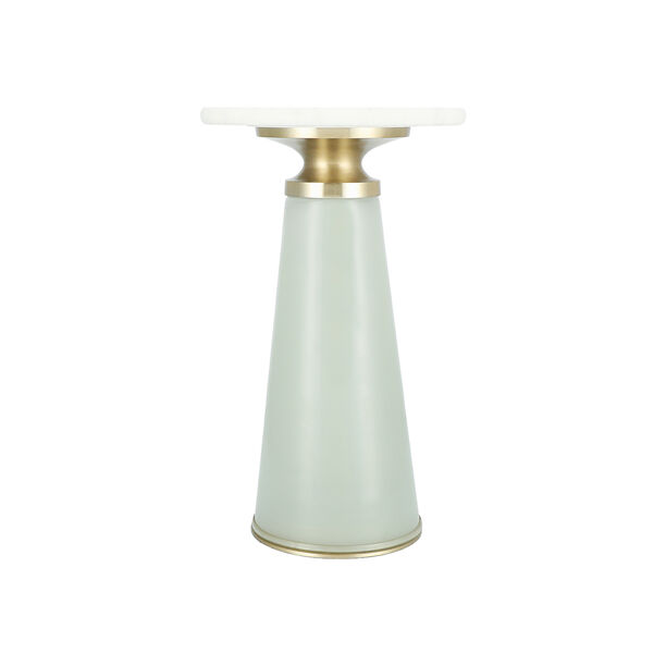 Drinktable Glass Base White Marble Top 30 *51 cm image number 1