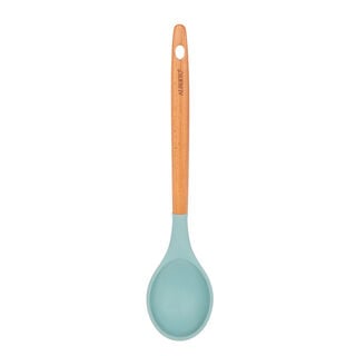 Alberto Silicone Cooking Spoon With Wooden Handle Blue