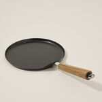 Alberto Non Stick Pancake Pan With Wood Handle Black image number 0