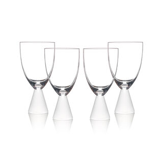 Stem Glass Set Clear Plain 4 Pcs Stem Glass