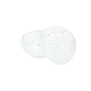 RED CRYSTAL TISSUE BOX ROUND SHAPE
