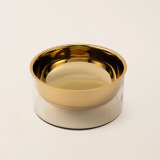 Oulfa gold glass / metal bowl 22*22*10 cm