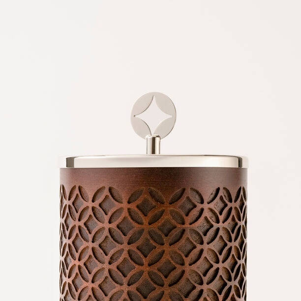 La Mesa medium silver metal container 12*12*20 cm image number 2