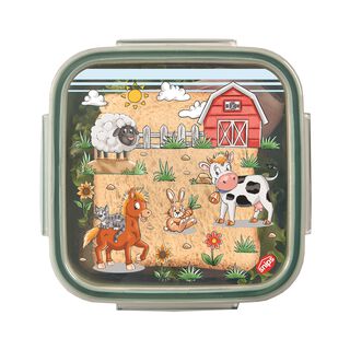 Snips snipslock square lunchbox farm 0.80L, 15*7.5 cm in multicolor
