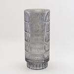 هومز مزهرية زجاج رمادي فاتح 15*15*34.3 سم image number 1