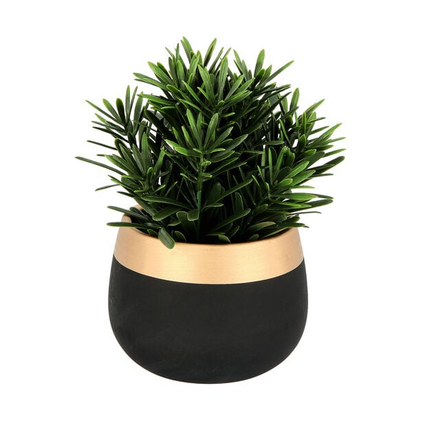 Artificial Plant Succulent In Cement Pot Green image number 1