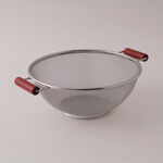 البرتو مصفاة ستانلس ستيل بمقابض خشب 54*43*27.5سم، فضي image number 1