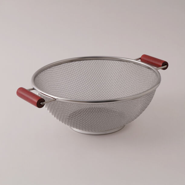 البرتو مصفاة ستانلس ستيل بمقابض خشب 54*43*27.5سم، فضي image number 1