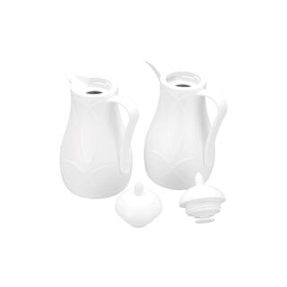 Dallaty white plastic flask 1L 2 pcs