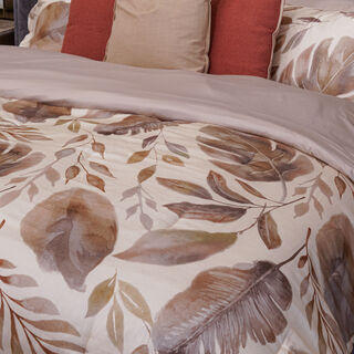 3 piece Boutique Blanche Beige/Green Cotton Lyocell king size comforters set
