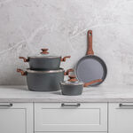 7Pcs Forged Aluminum Cookware Set With Silicone Handles  image number 8
