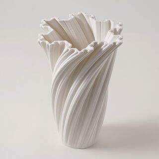 Homez Ceramic White Vase 18.4*18.4*19.5Cm