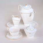 La Mesa white bone china dinner set 47 pcs image number 1