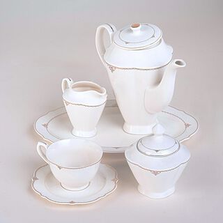 La Mesa white bone china dinner set 47 pcs