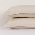 Cottage Cotton Percale 200Tc Pillowcase Set 2 Pcs, Oatmeal 50*75Cm image number 2