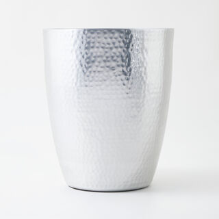 Homez aluminium waste basket, silver 20*20*24 cm