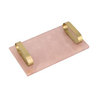 Decorative Tray Rose Quartz Premium Stone